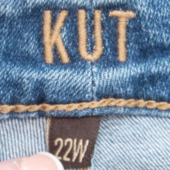 Kut From The Kloth Plus Size Catherine High Rise Fab AB Crop Skinny Jeans SZ 22 - Picture 5 of 9
